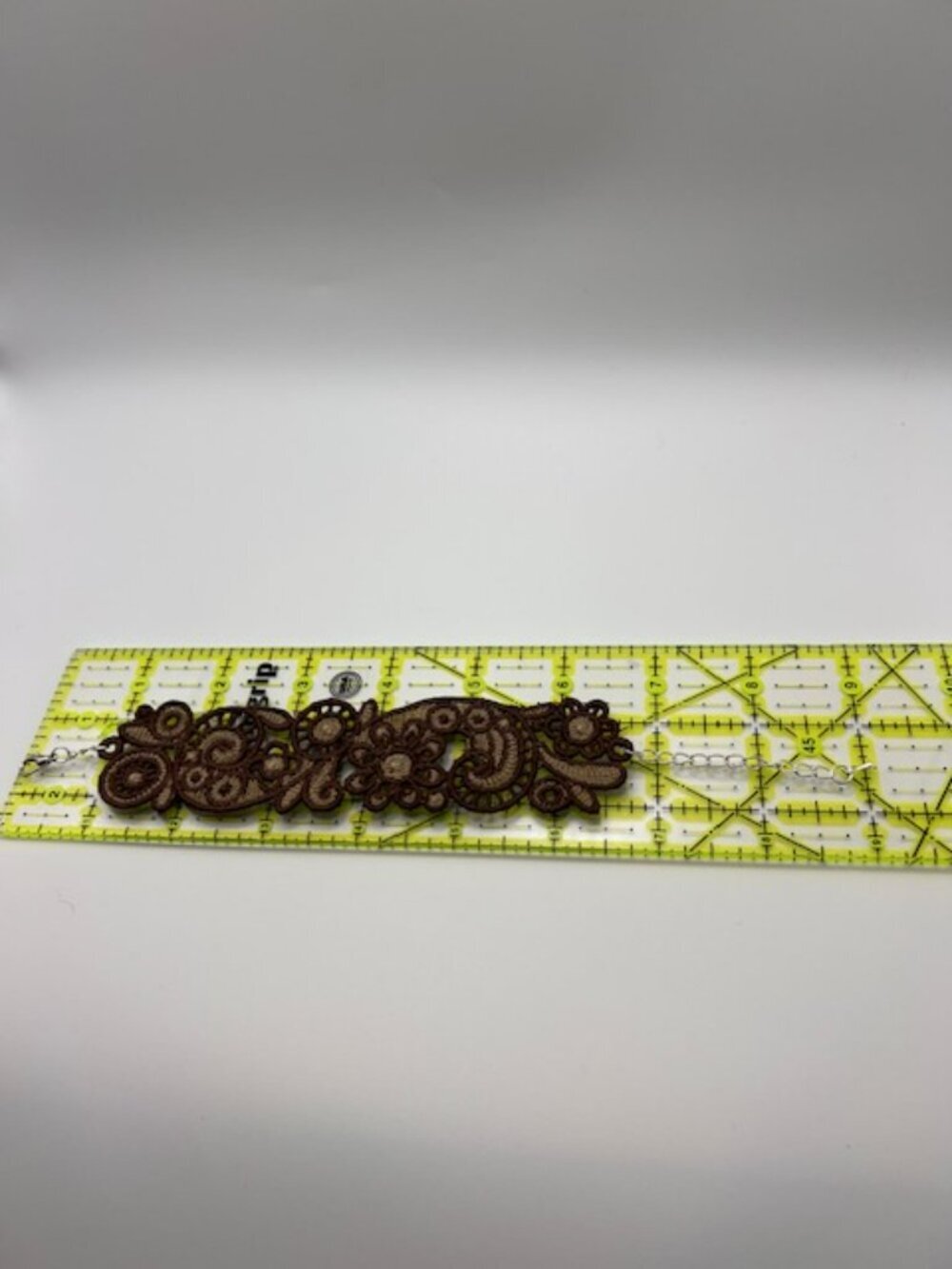 Homemade Brown & Tan Lace Bracelet - Picture 5 of 5